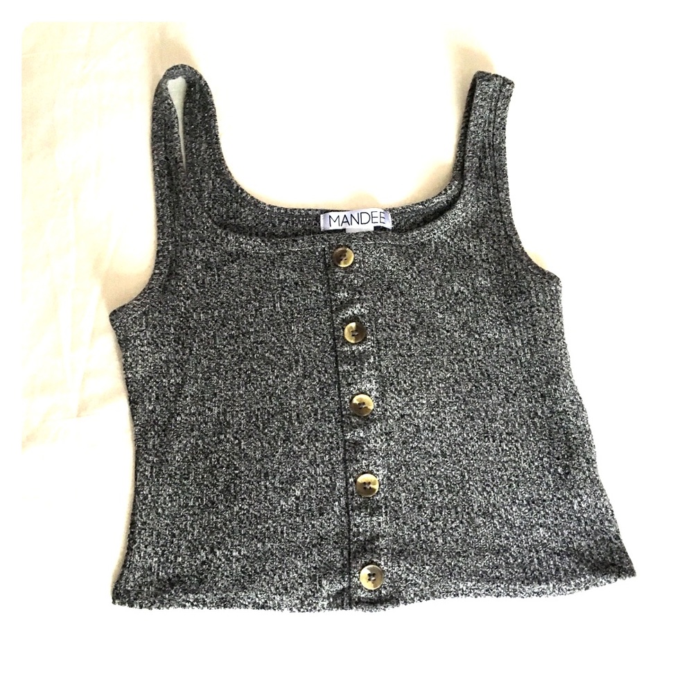 Mandee Cute Grey Crop Top